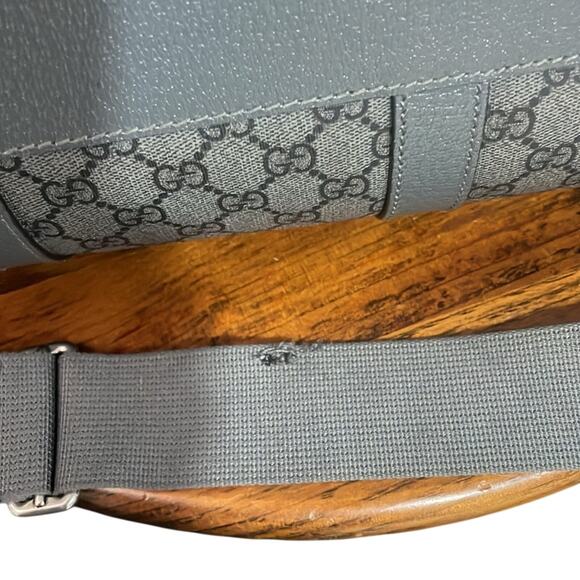 Gucci Ophidia Duffle Bag GG Supreme / Grey Coated Canvas Large with COA - Picture 8 of 15